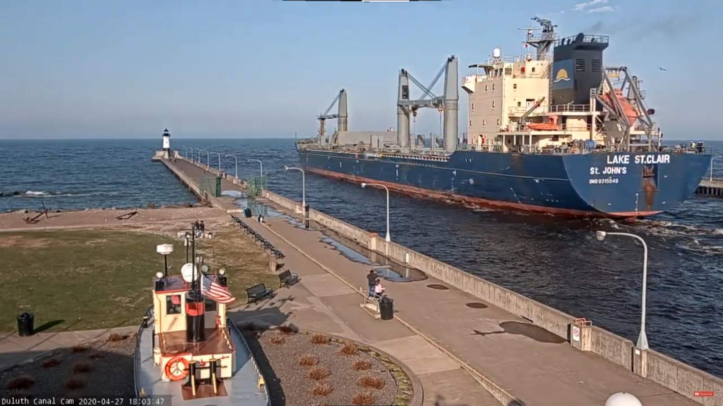 Solve Lake St Clair (CA) Great Lakes Freighter Duluth, MN (202004