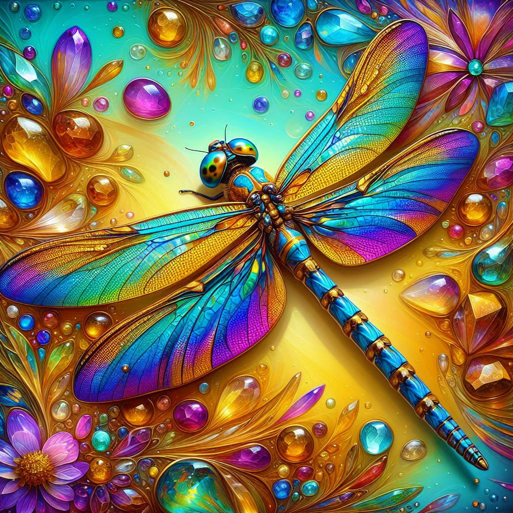 Solve beautiful,colorful & bright Dragonfly jigsaw puzzle online with
