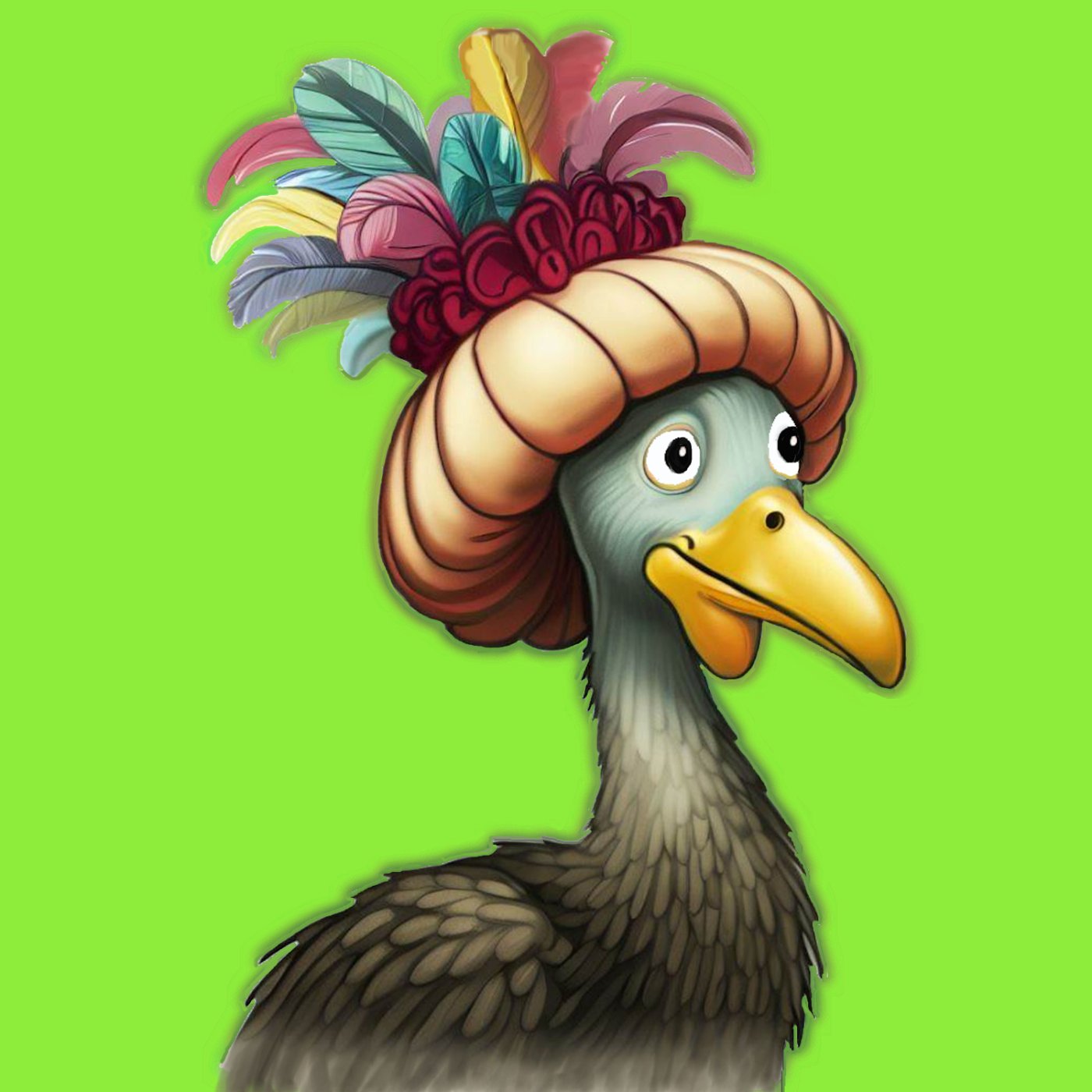 Solve A BIG BEAKED BIRD IN A jigsaw puzzle online with 49 pieces