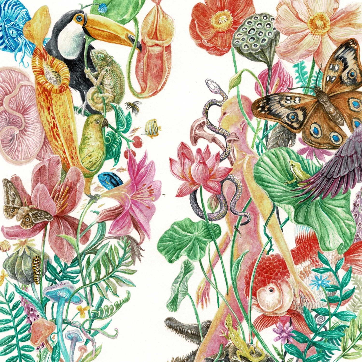 Solve Brian Cheung, Wondering, 2023, watercolor and gouache on paper