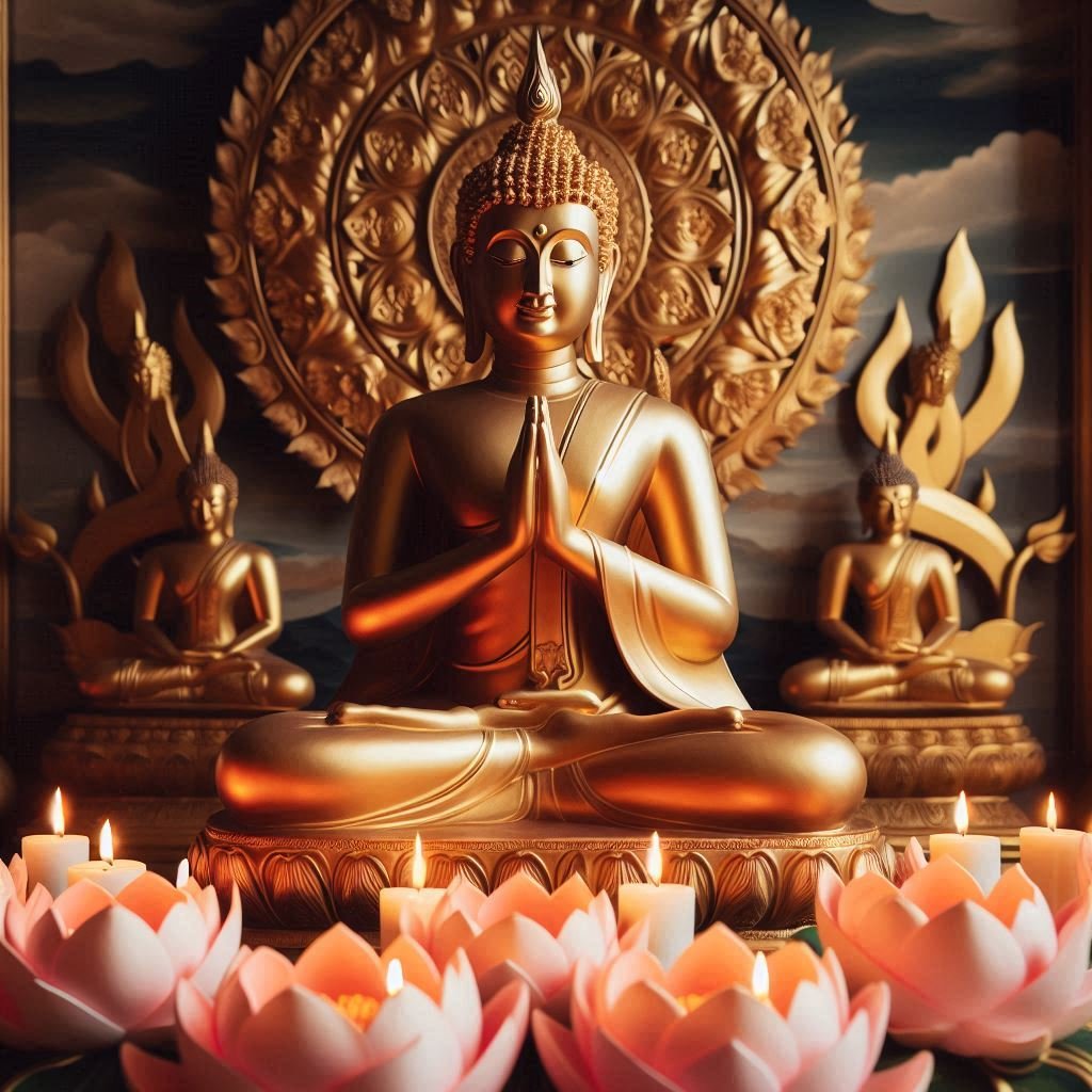 Solve Golden Buddha jigsaw puzzle online with 306 pieces