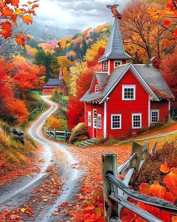 Solve Red Building Along the Road(Path)..... jigsaw puzzle online with ...