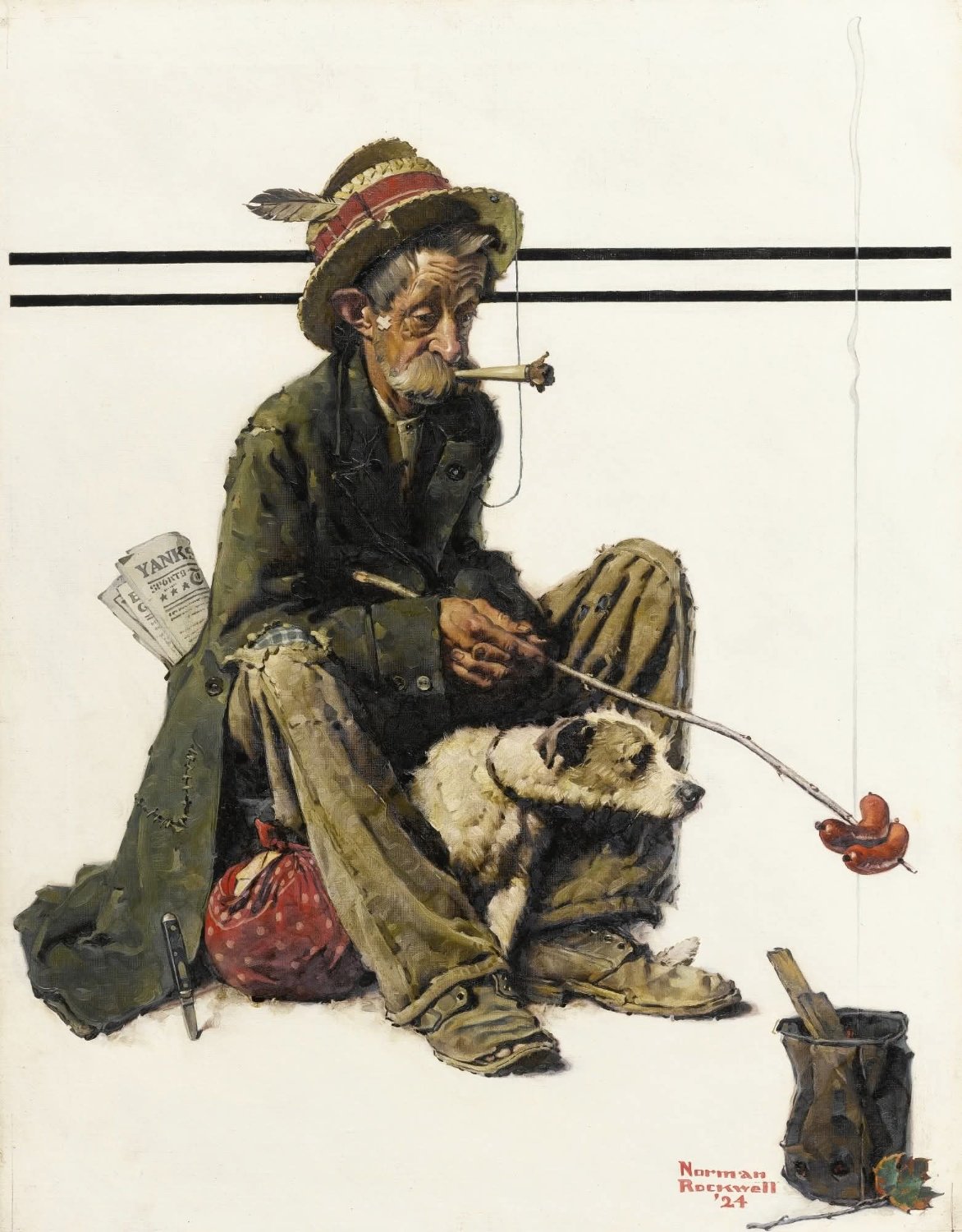 Solve Norman Rockwell jigsaw puzzle online with 63 pieces