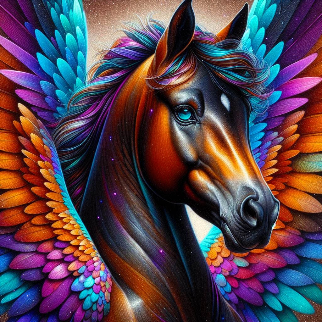 Solve Pegasus jigsaw puzzle online with 64 pieces