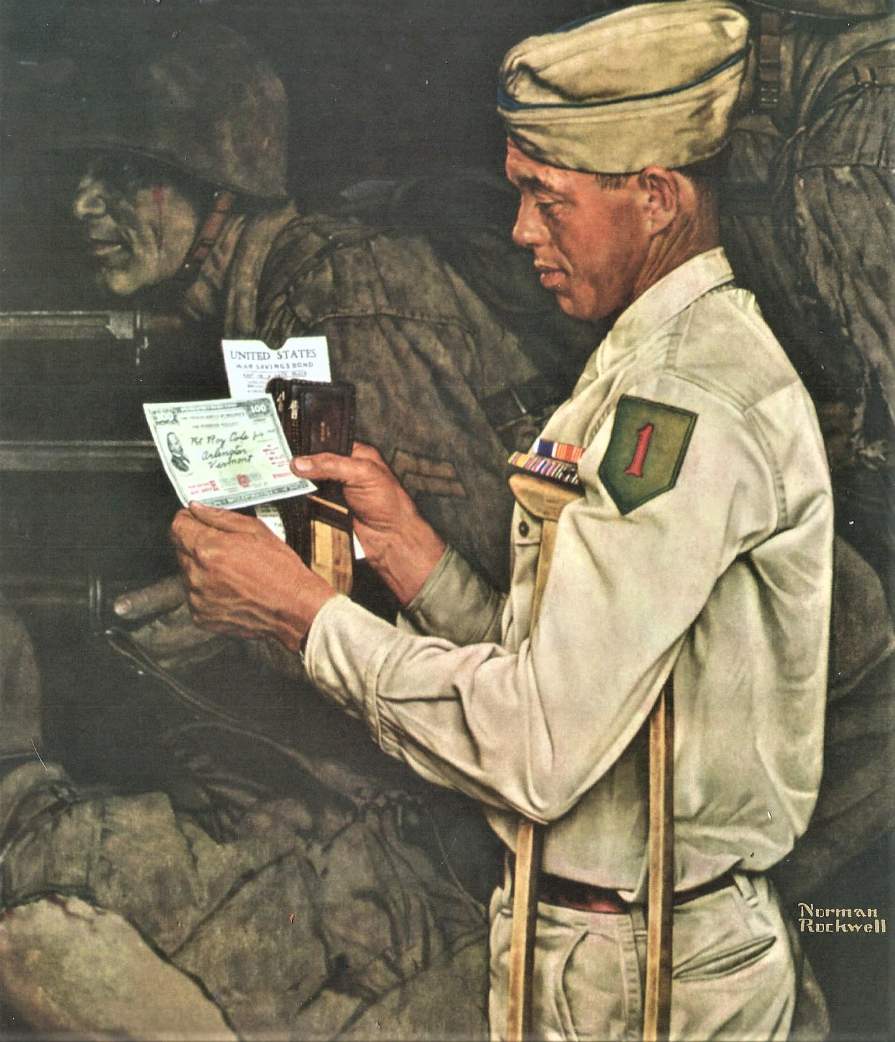 Solve Honoring Military Norman Rockwell The War Bond jigsaw puzzle ...