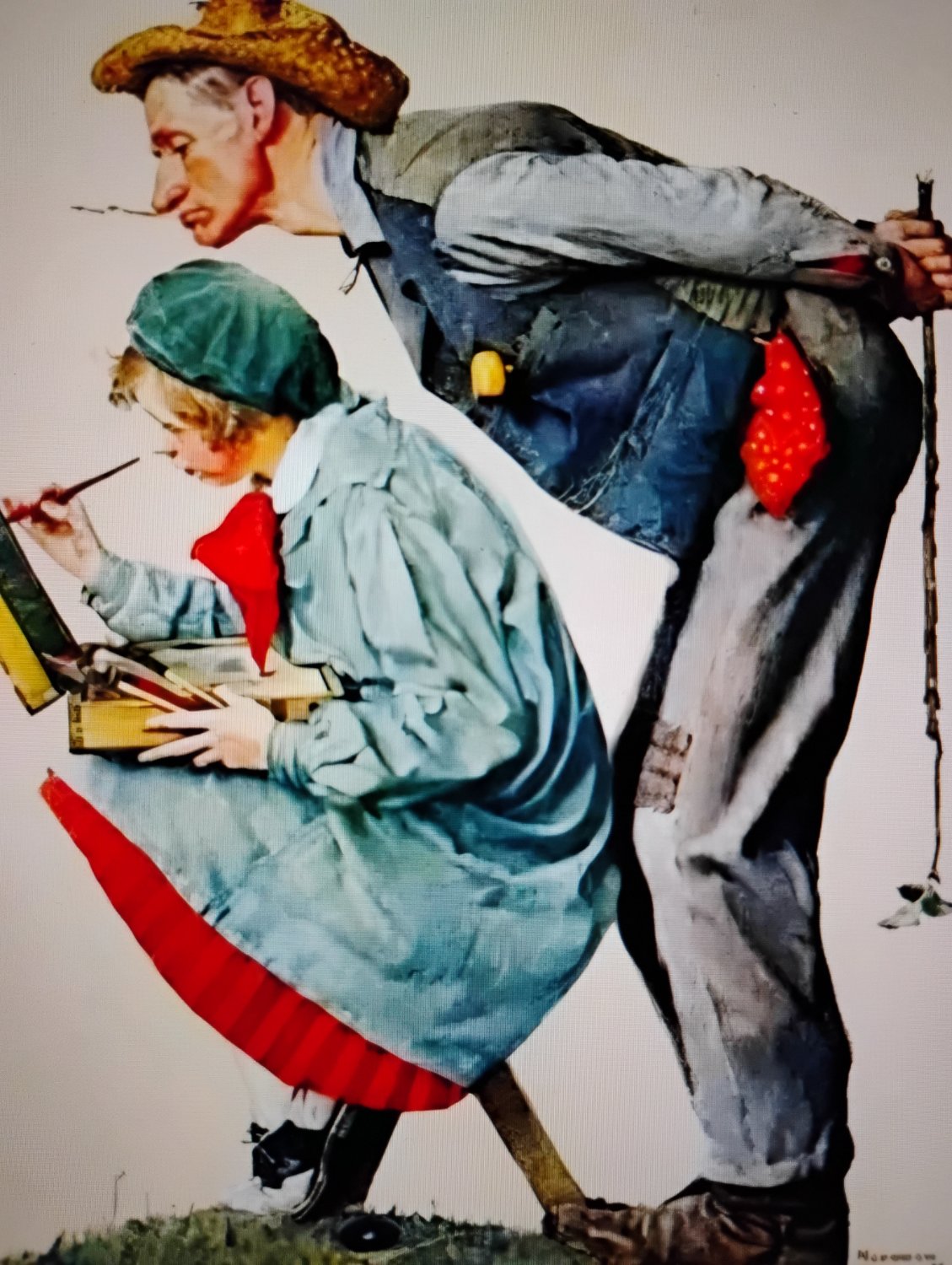 Solve Norman Rockwell jigsaw puzzle online with 63 pieces