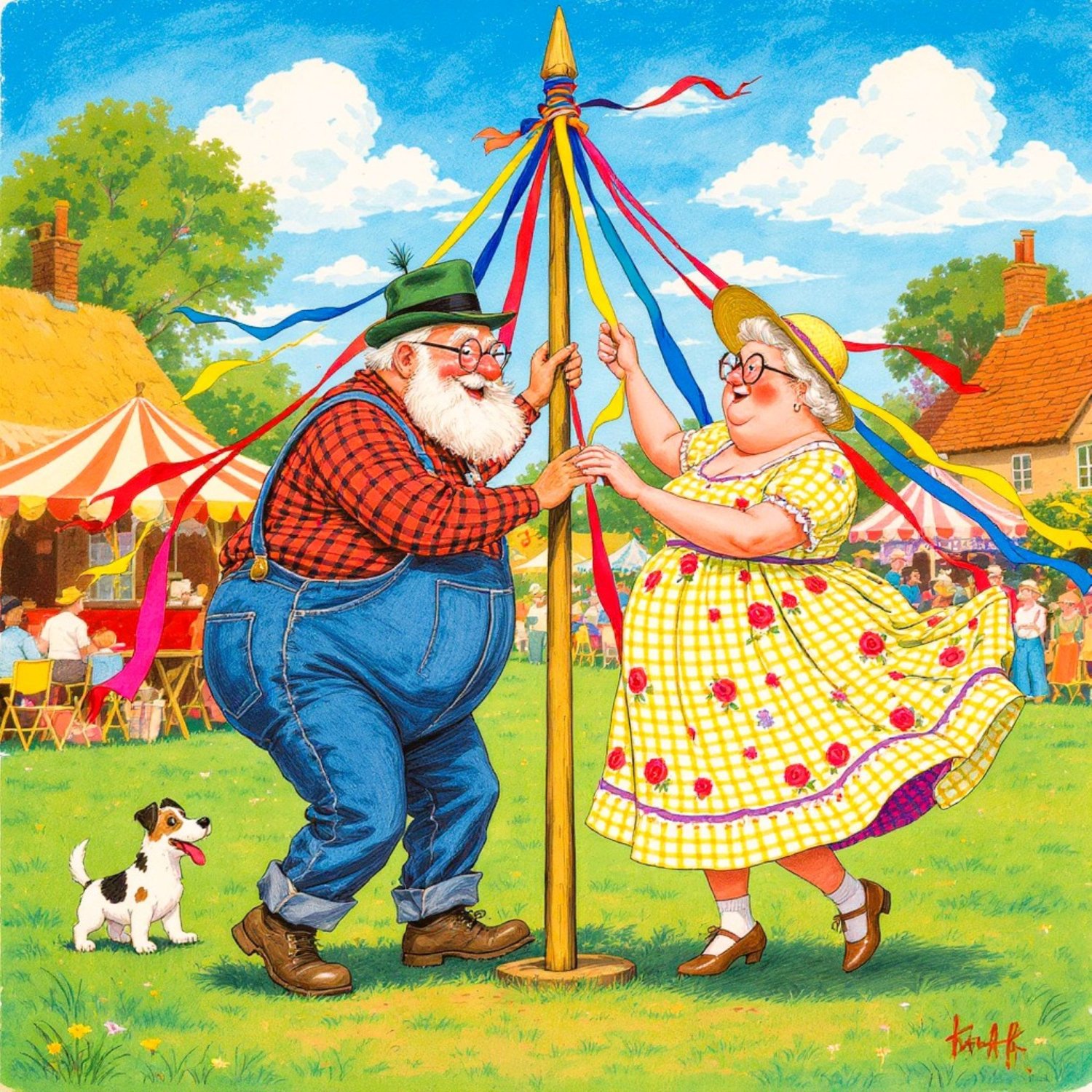 Solve Dancing Round the Maypole - resize 9 - 600 pieces jigsaw puzzle ...