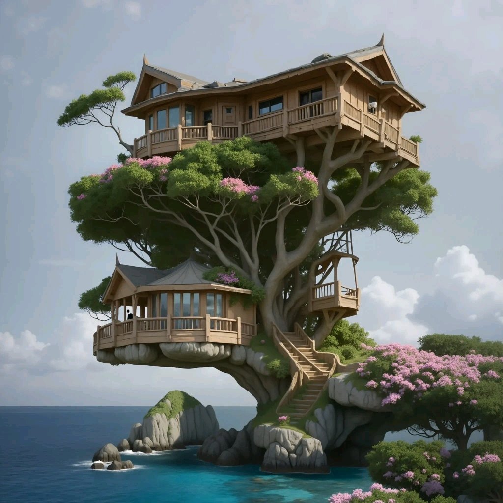 Solve Beautiful tree house... jigsaw puzzle online with 121 pieces