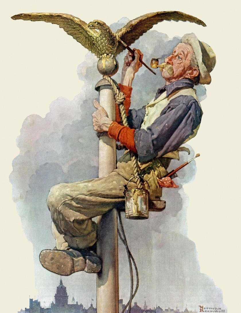 Solve Norman Rockwell jigsaw puzzle online with 99 pieces