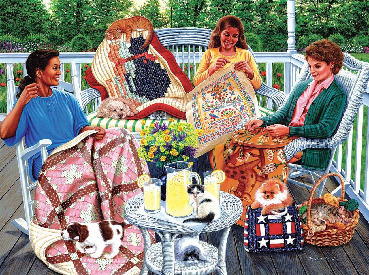 Solve Quilting 4 jigsaw puzzle online with 88 pieces