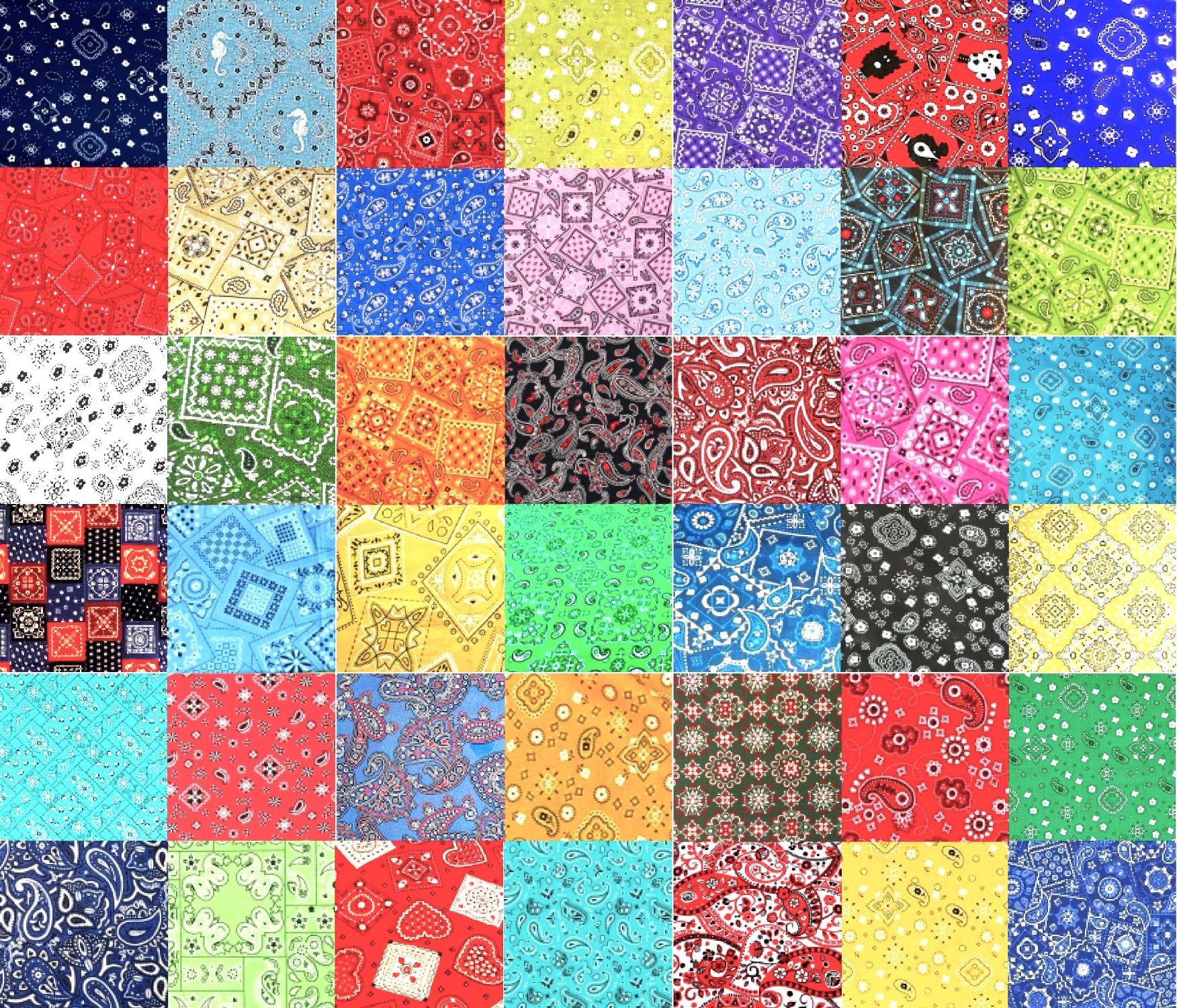 Solve PATCHWORK BANDANA PRINTS 6 jigsaw puzzle online with 378 pieces