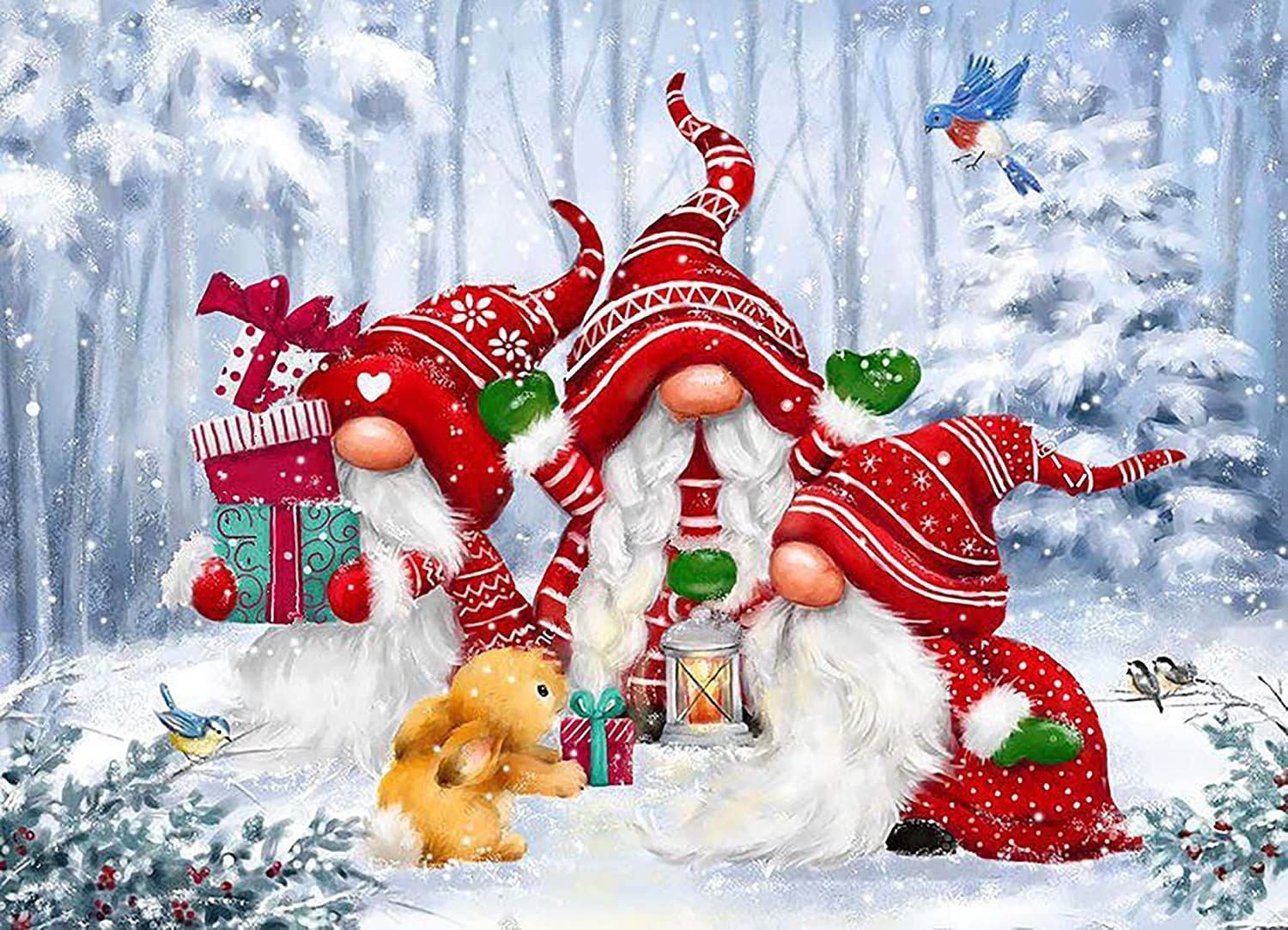 Solve Christmas Gnomes #2 (Medium) jigsaw puzzle online with 96 pieces