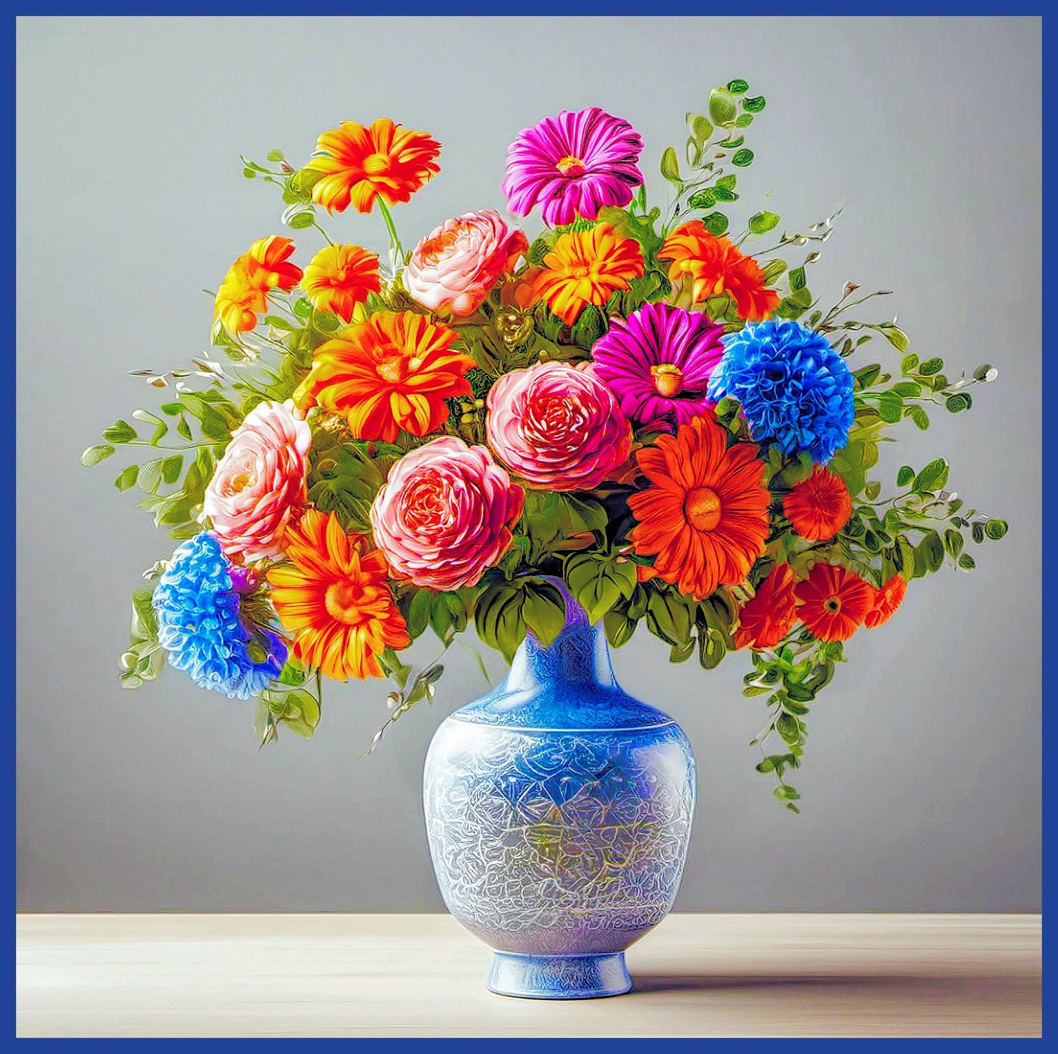 Solve Bright Flowers, resizable 9 to 600 pieces jigsaw puzzle online ...