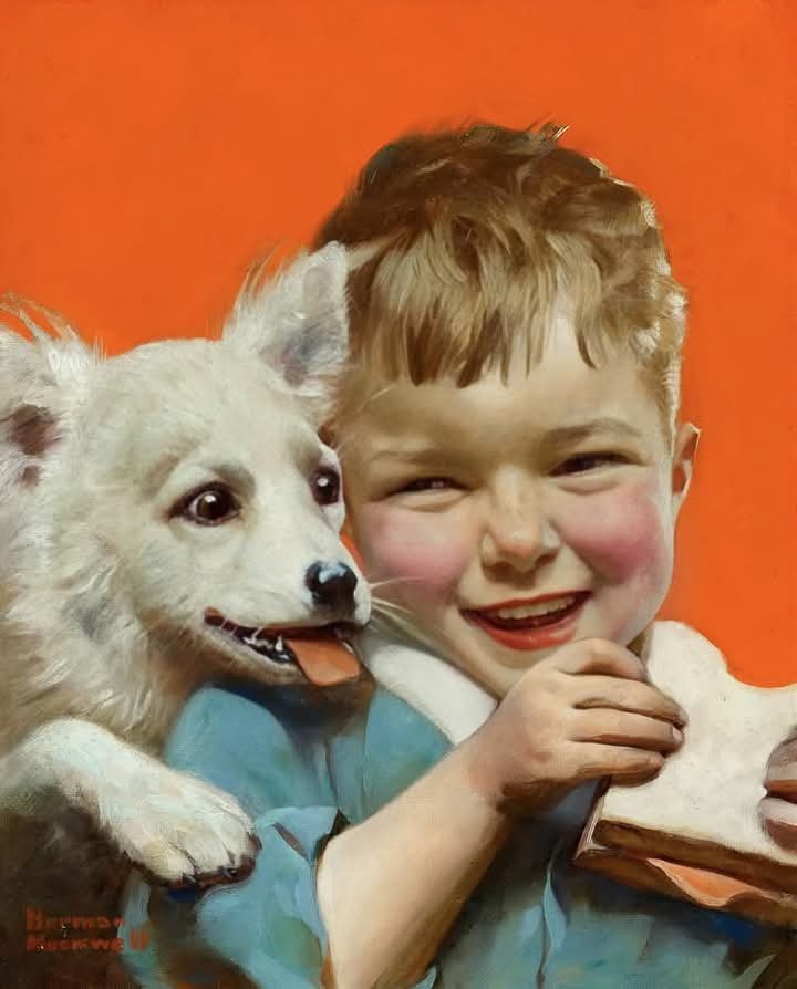 Solve Norman Rockwell jigsaw puzzle online with 63 pieces
