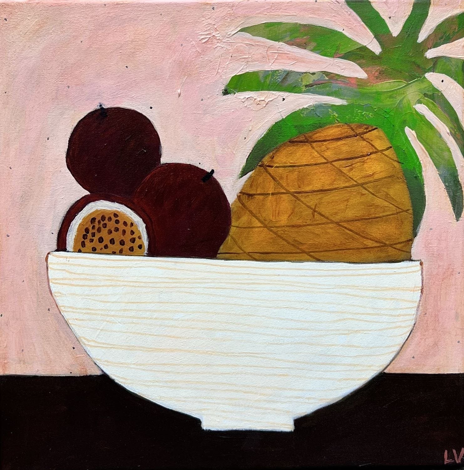 Solve Leigh Vardanega "Pineapple and Passionfruit" jigsaw puzzle online