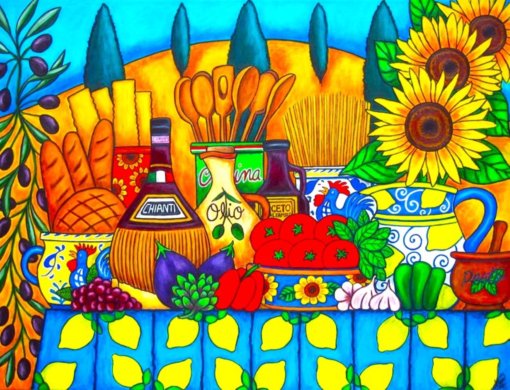 Jigsaw Puzzle 130 pieces Gifts of Tuscany Jigidi