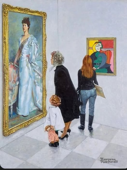Solve Art by Norman Rockwell jigsaw puzzle online with 99 pieces