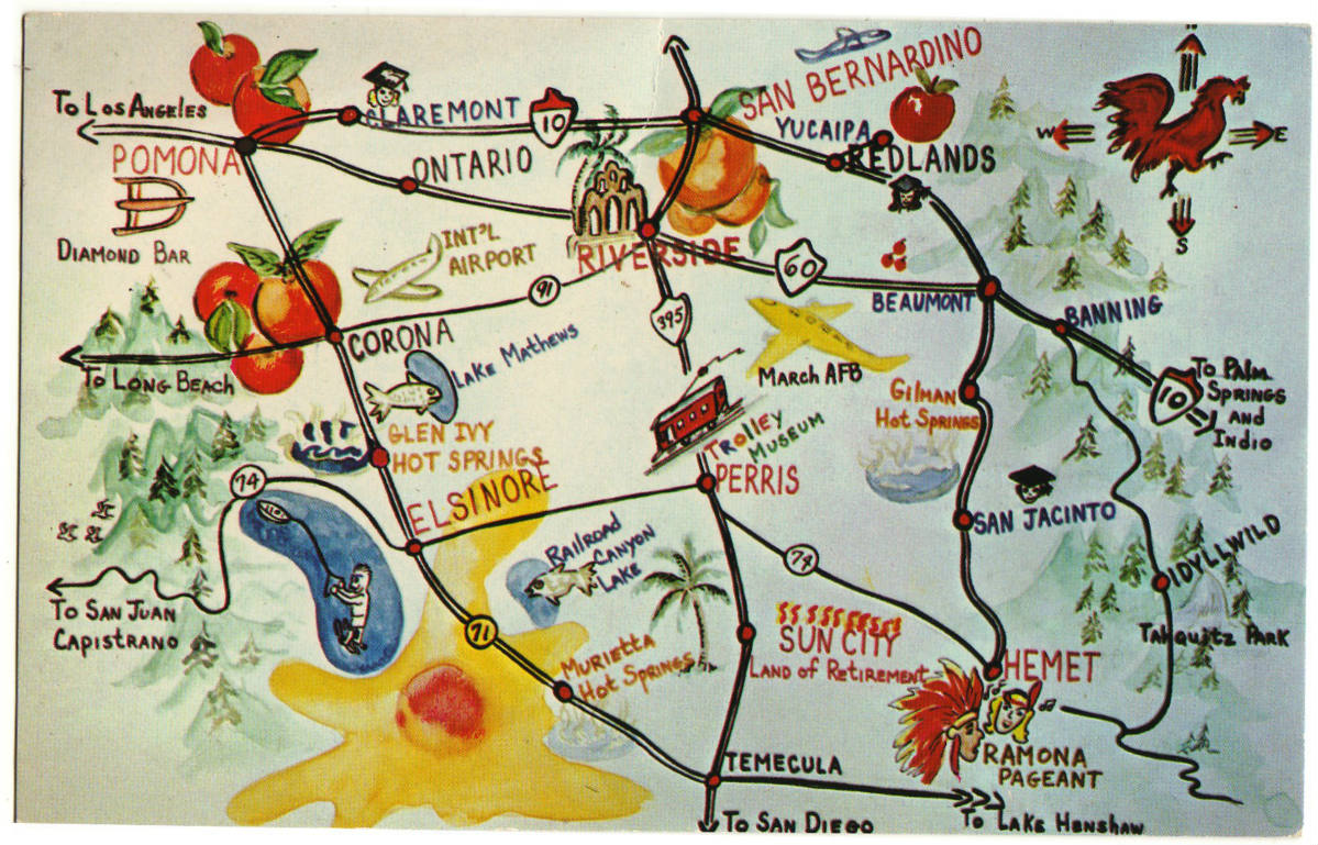 Solve Southern California Map jigsaw puzzle online with 96 pieces