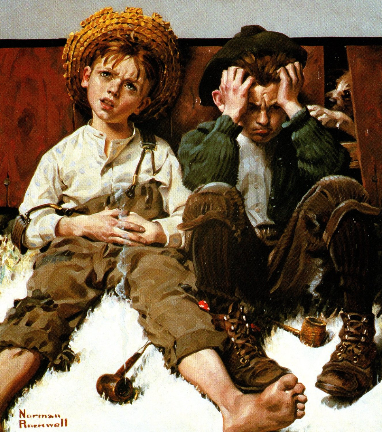 Solve 1920 Norman Rockwell {Retribution!} jigsaw puzzle online with 195 ...
