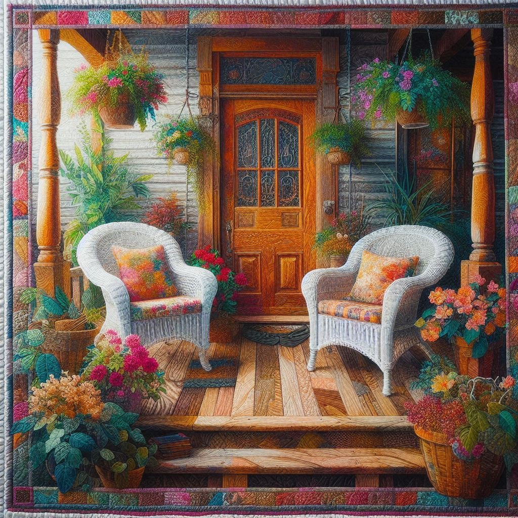 Solve On the front porch jigsaw puzzle online with 81 pieces