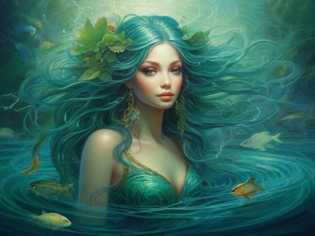 Solve Water nymph jigsaw puzzle online with 80 pieces