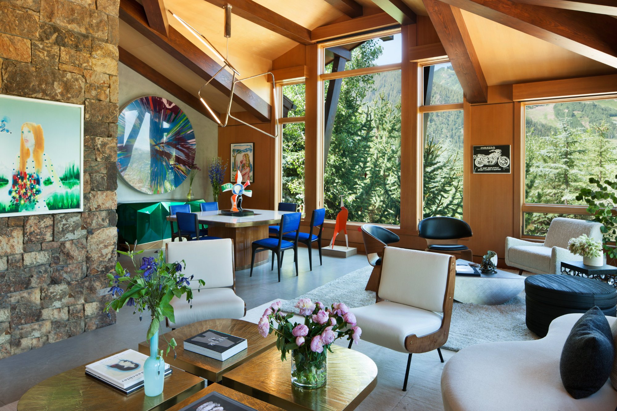 Solve Living and dining room of the "Aspen Chalet", a contemporary ...