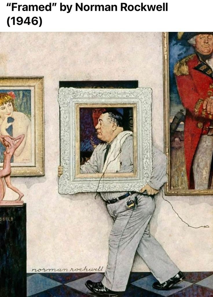 Solve Norman Rockwell jigsaw puzzle online with 48 pieces