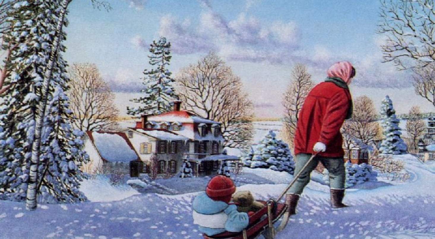 Solve Riding In The Sled jigsaw puzzle online with 336 pieces