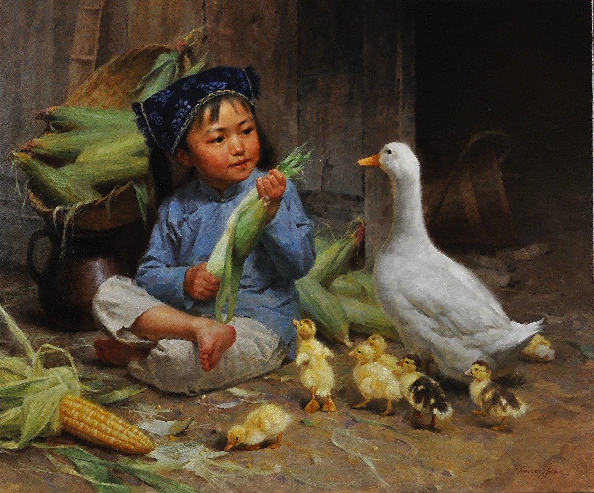 Solve Jie Wei Zhou - Visiting a Friend jigsaw puzzle online with 208 pieces