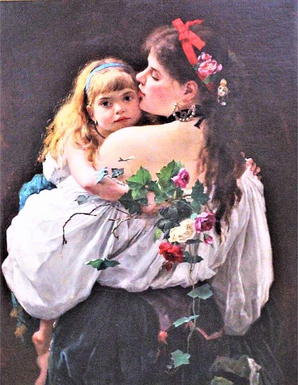 Solve Mother and daughter jigsaw puzzle online with 63 pieces