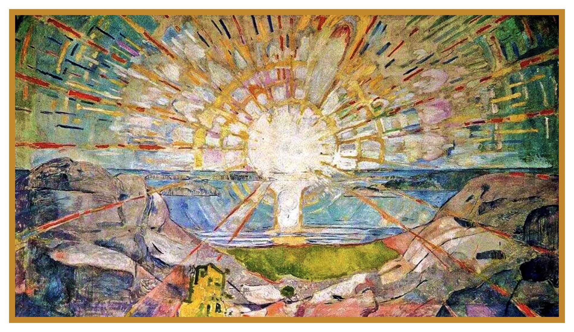 Pomegranate 1000-Piece Jigsaw Puzzle - Edvard Munch "The Sun" Art Puzzle (29" X 20" Finished)