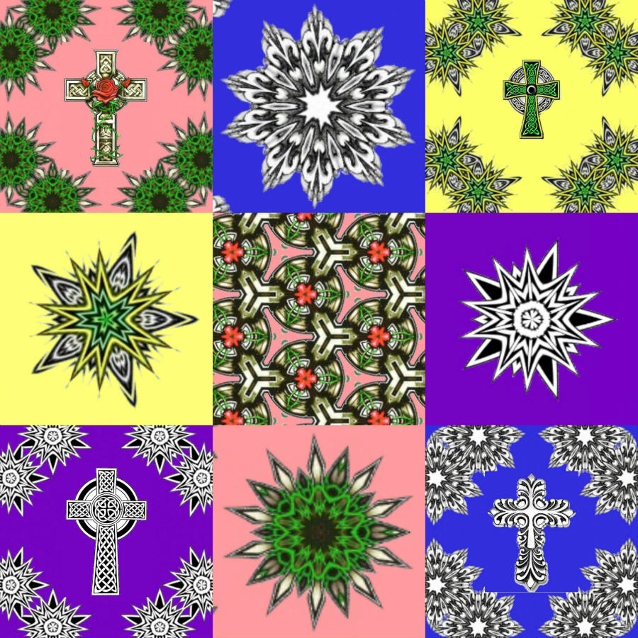 Solve Happy Easter Cross Collage: Smaller jigsaw puzzle online with 36 ...