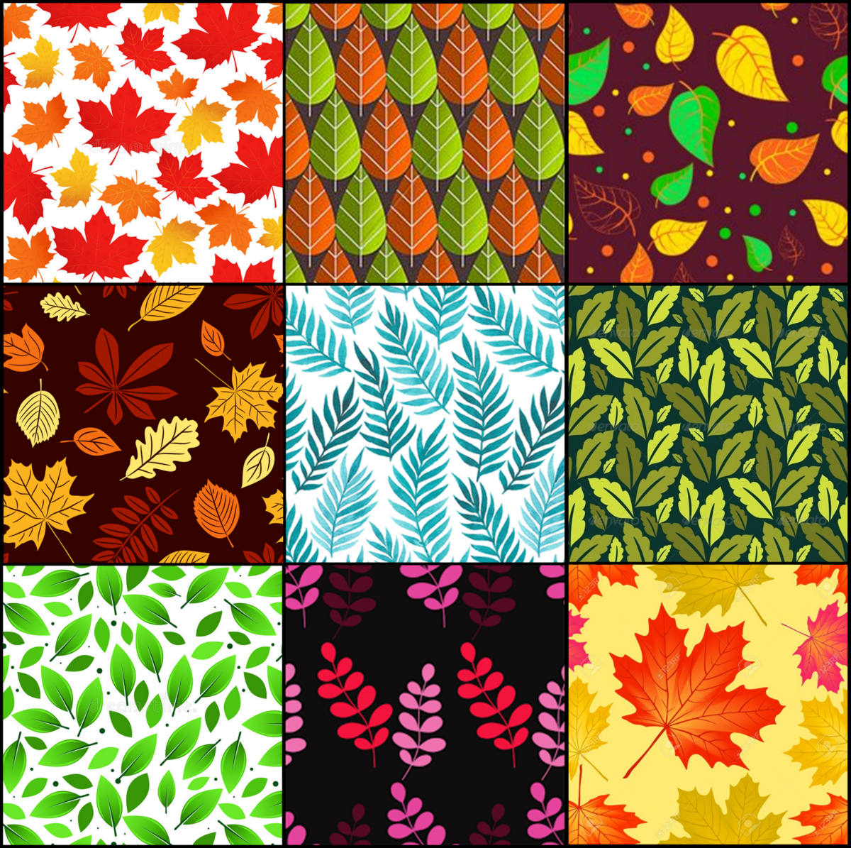 Solve Leaves patterns jigsaw puzzle online with 144 pieces