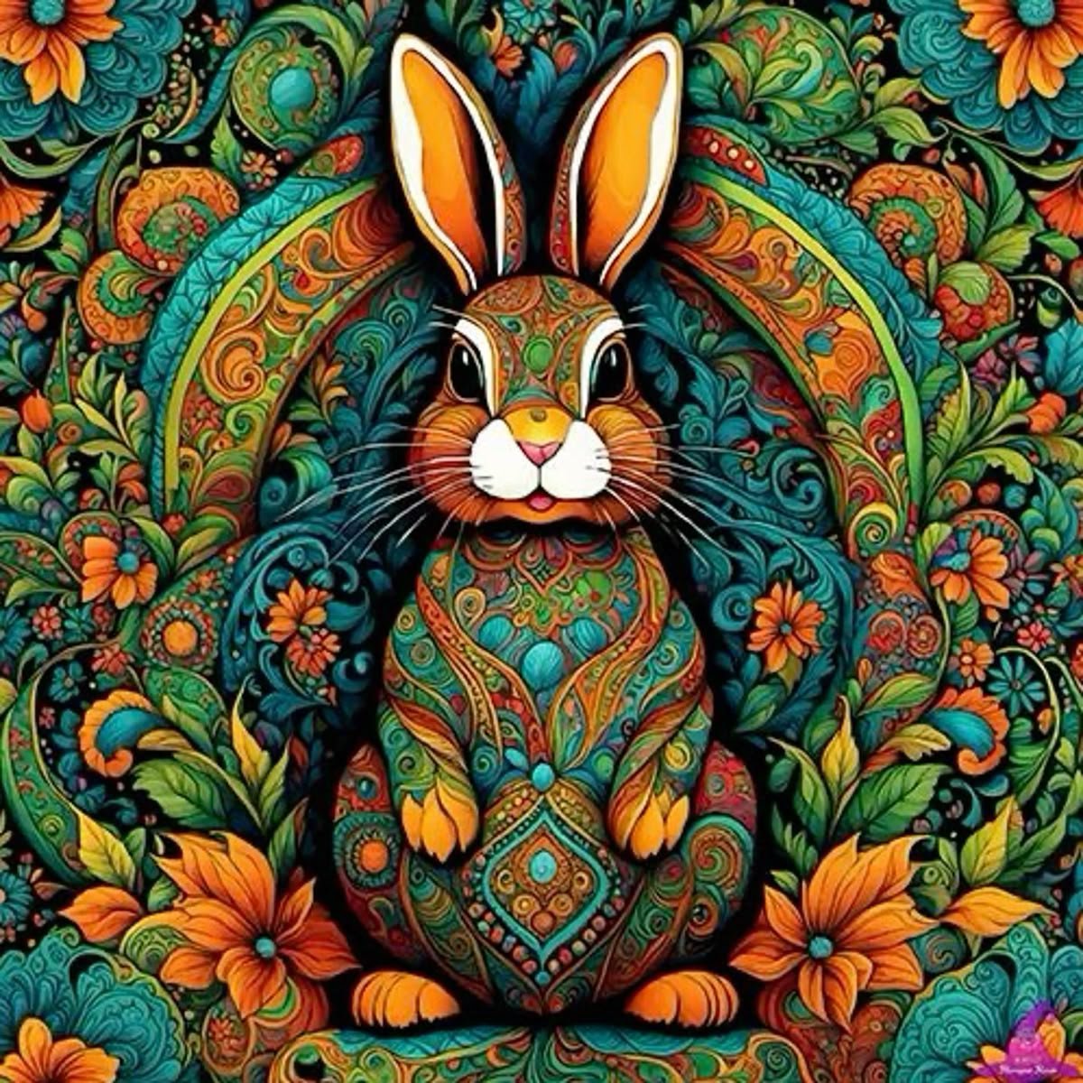Solve Rabbit jigsaw puzzle online with 81 pieces