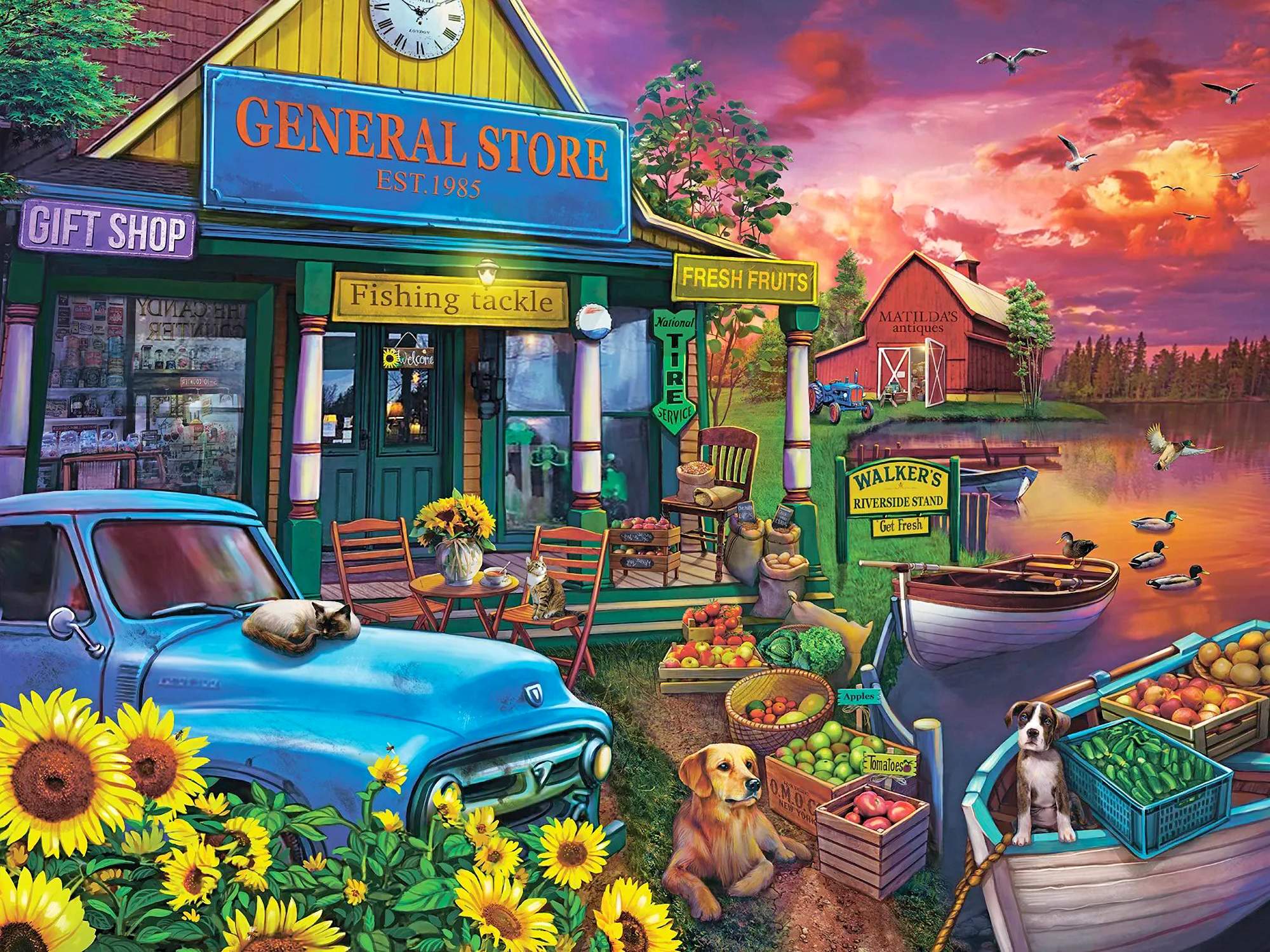 Solve Riverside Market Jigsaw Puzzle Online With 352 Pieces