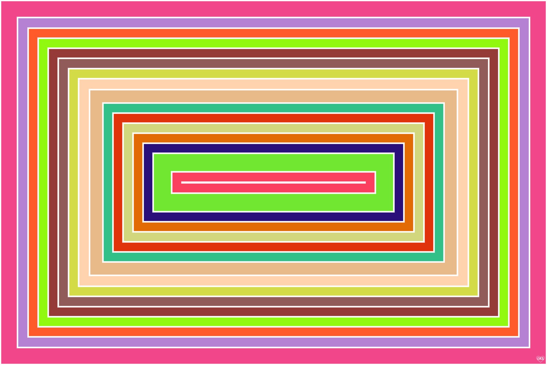 Solve Concentric Rectangles!! ~ M jigsaw puzzle online with 96 pieces