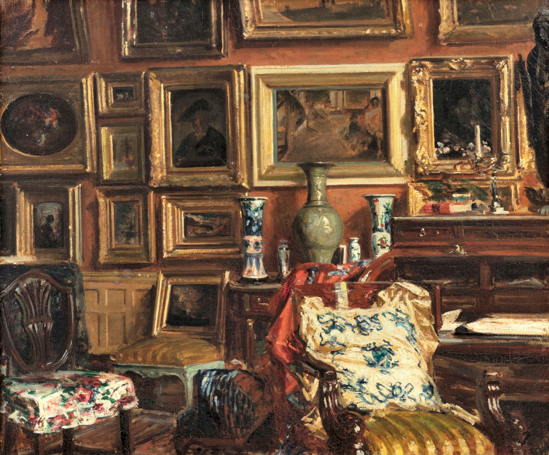 Solve Jacques Émile Blanche L'ateliersalon de Jacques jigsaw puzzle