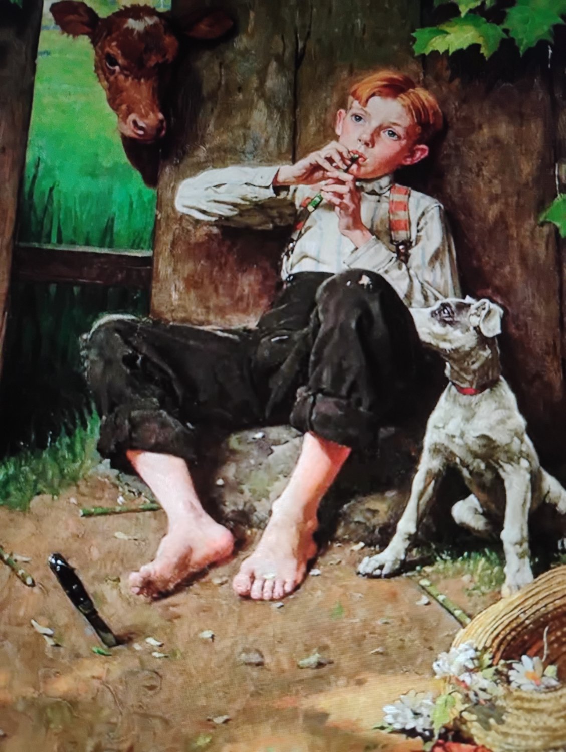 Solve Norman Rockwell jigsaw puzzle online with 63 pieces