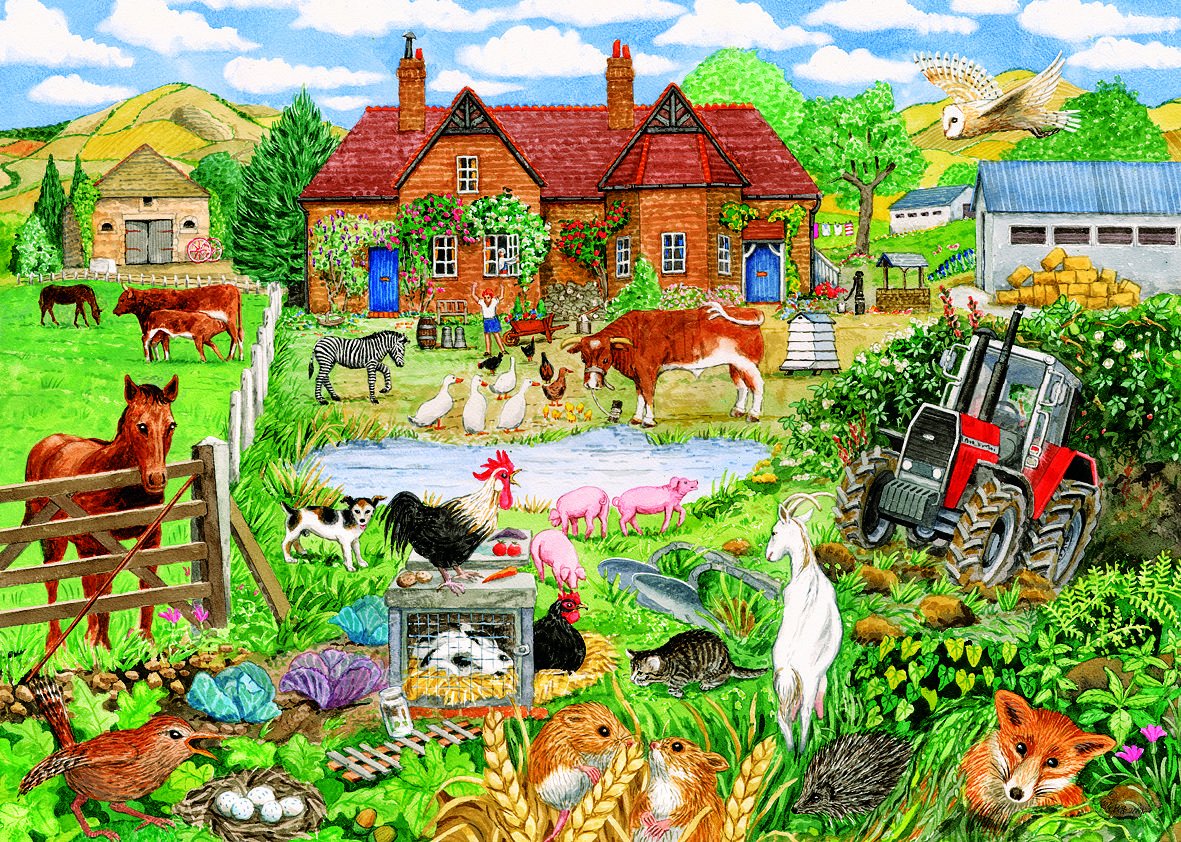Solve Down on the Farm jigsaw puzzle online with 70 pieces