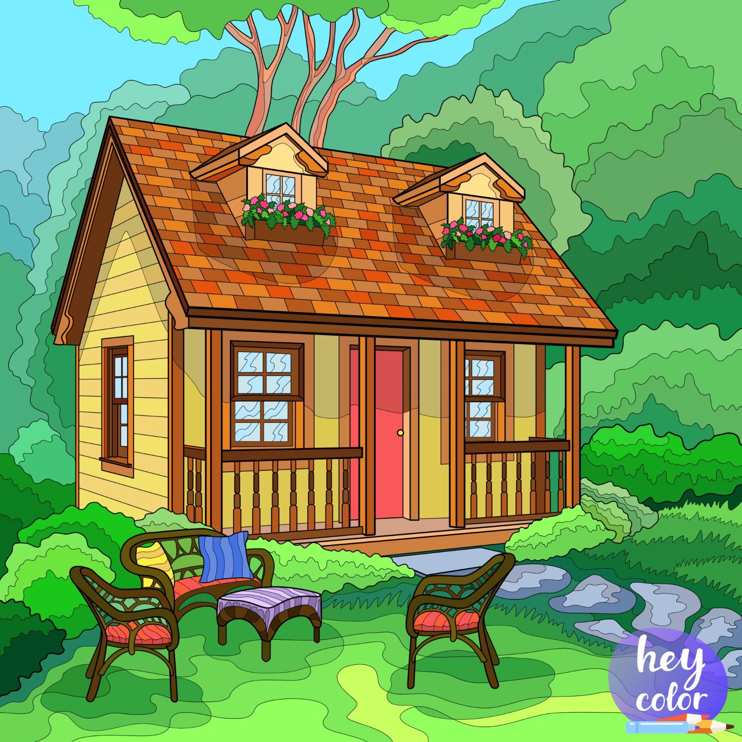 Solve PUZZLE - Little Country House jigsaw puzzle online with 196 pieces
