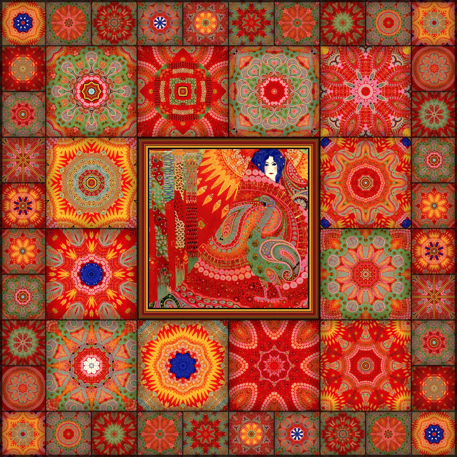 Solve Red Zecchin jigsaw puzzle online with 225 pieces