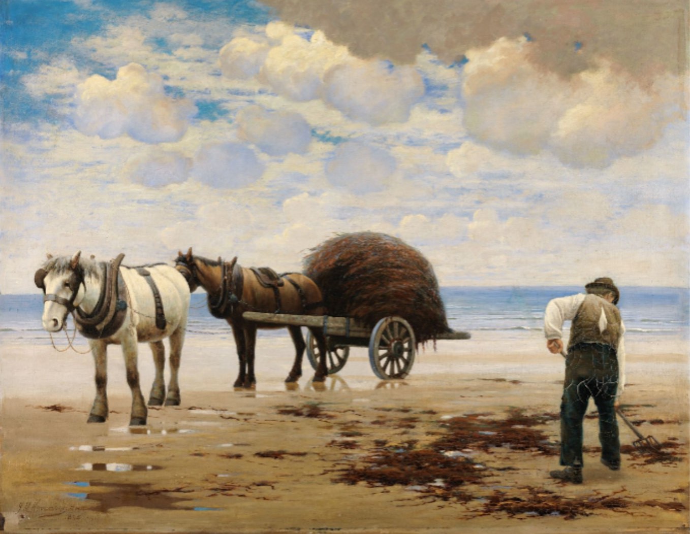 Solve Joseph Malachy Kavanagh (Irish, 18561918), Carting Seaweed on