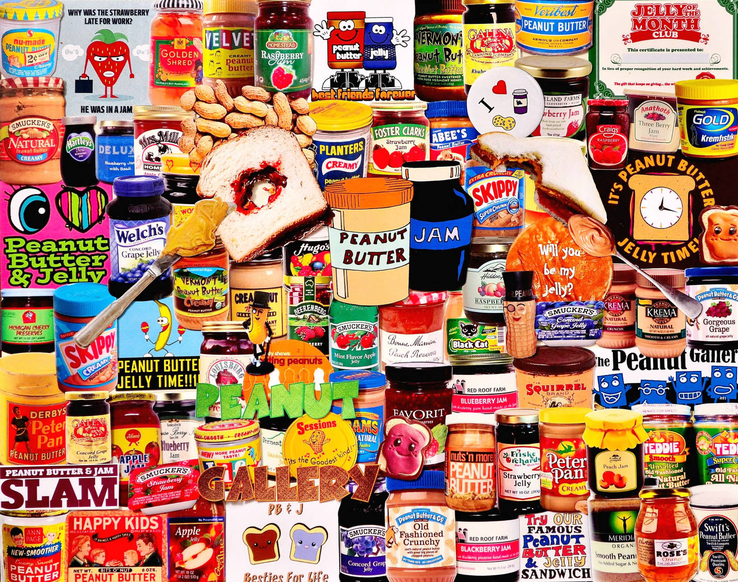 Solve peanut butter and Jelly jigsaw puzzle online with 500 pieces