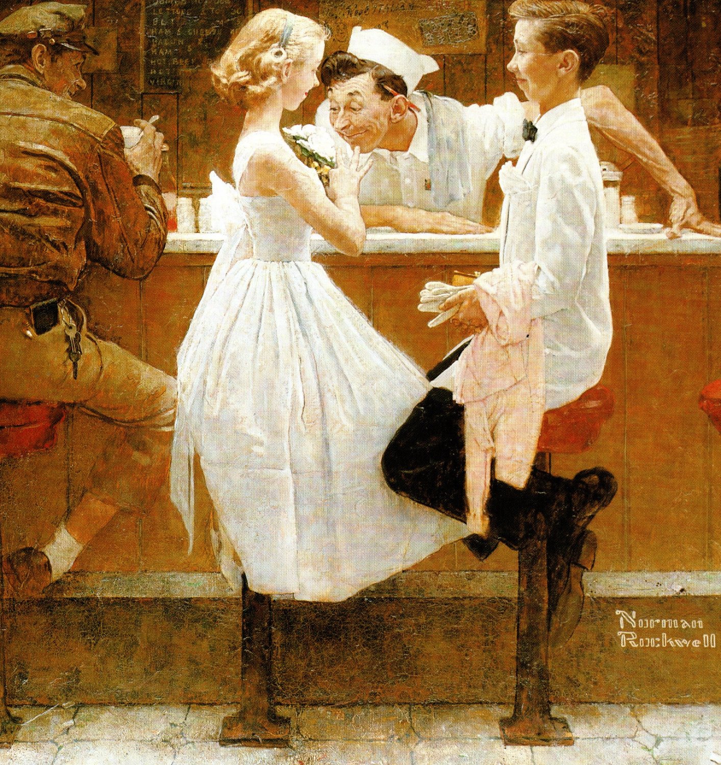 Solve 1957 Norman Rockwell {After the Prom} jigsaw puzzle online with ...