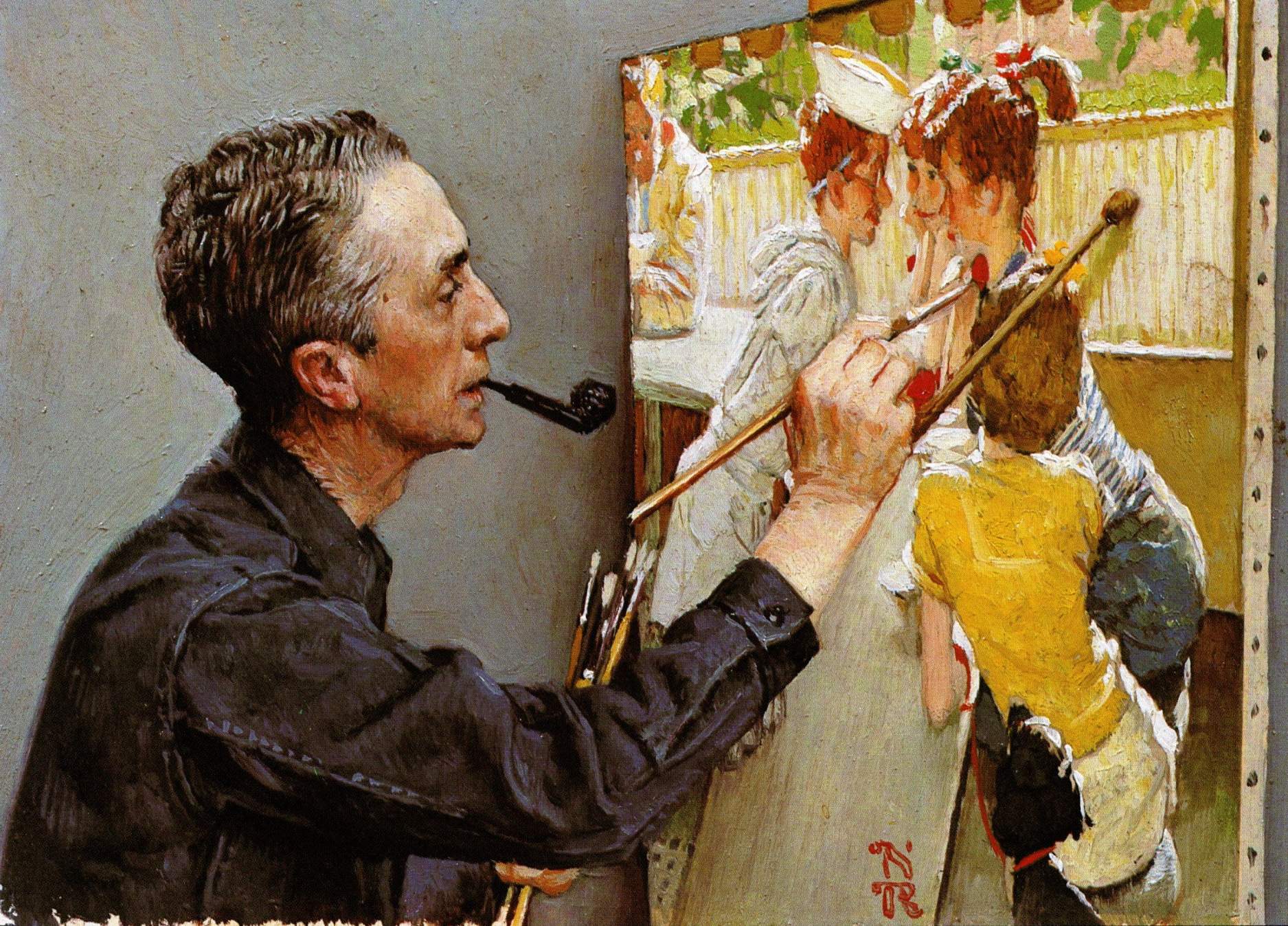 Solve 1953 Norman Rockwell Painting the Soda Jerk jigsaw puzzle online ...