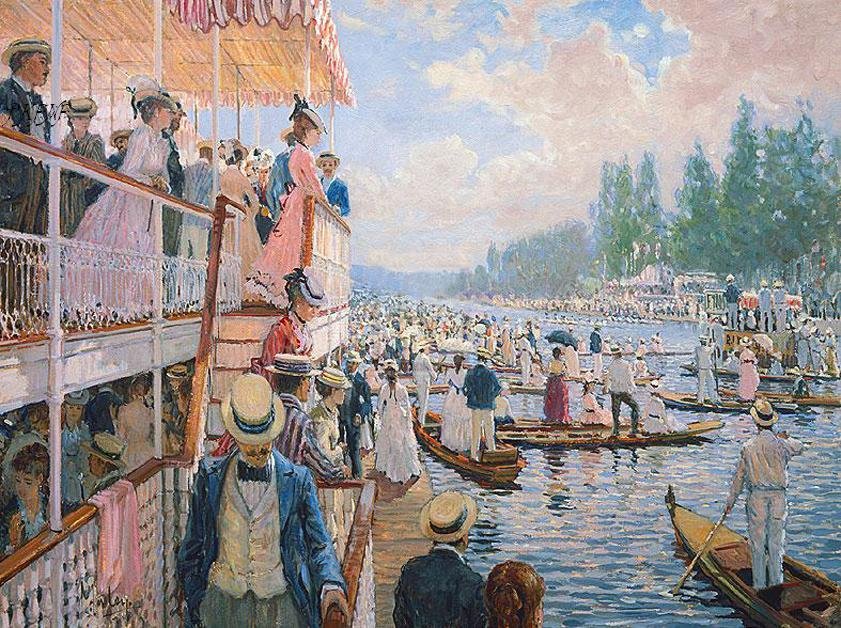 Solve Rowing Regatta jigsaw puzzle online with 88 pieces