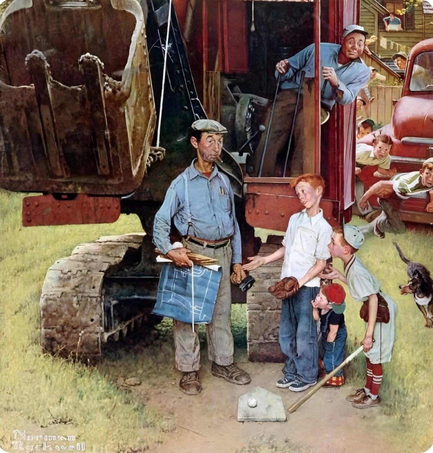 Solve Norman Rockwell jigsaw puzzle online with 64 pieces