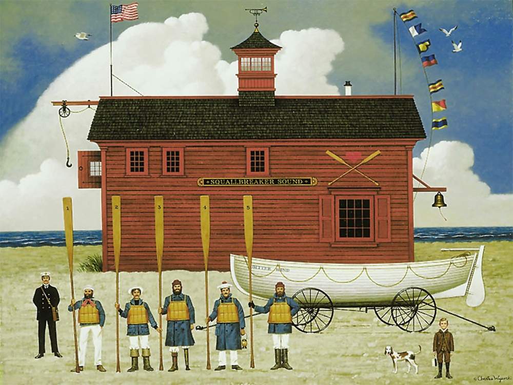Solve Sea Buglers {Charles Wysocki} jigsaw puzzle online with 165 pieces
