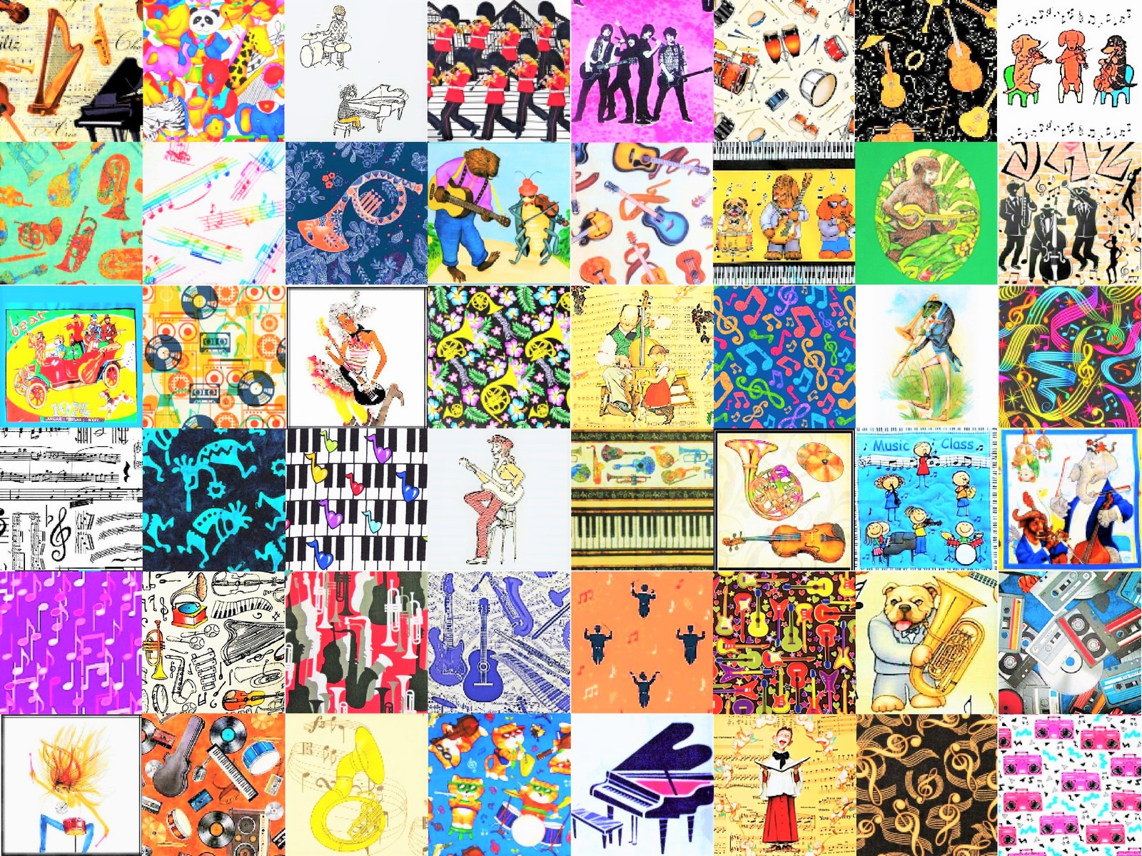 Solve LET THERE BE (PATCHWORK) MUSIC! jigsaw puzzle online with 391 pieces