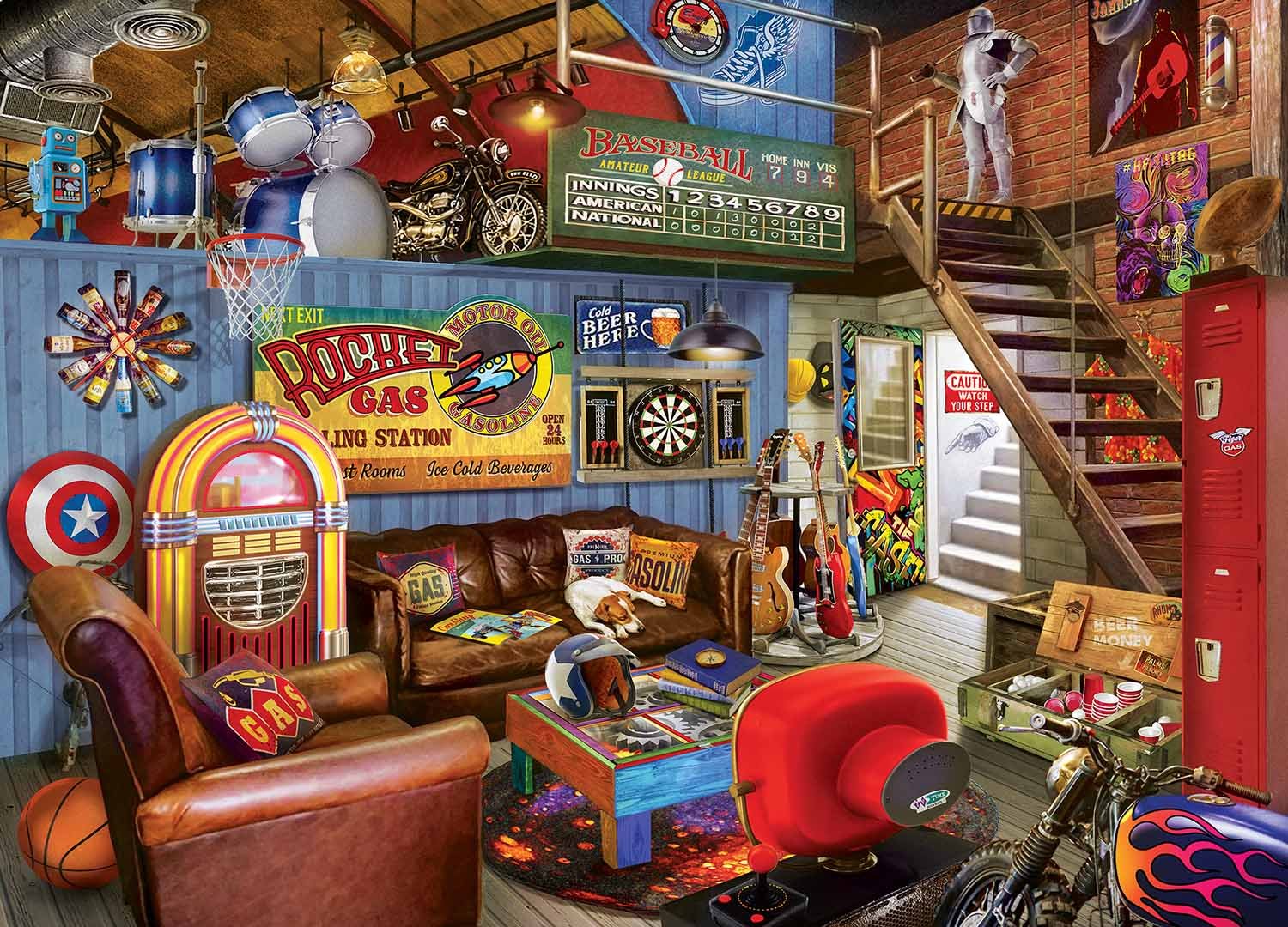 Solve Man Cave 3 jigsaw puzzle online with 88 pieces